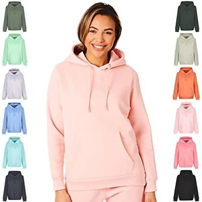 Abbildung von Light &amp; Shade LSLSWT005 Super Soft Touch Loungewear Kapuzen Sweatshirt Oberteil für Damen, Rose, XS
