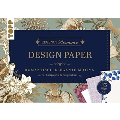 Abbildung von Regency Romance Design Paper Block A5: 75 feste Motivpapiere DIN A5 in 25 Designs. Mit Kalligraphie Grundlagen