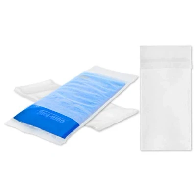 Abbildung von com four® 10x Einweg Vlieshülle für Kalt &amp; Warm Mehrfach Gel Kompresse Kühlpack Schutzhülle zum Schutz Ihrer Haut