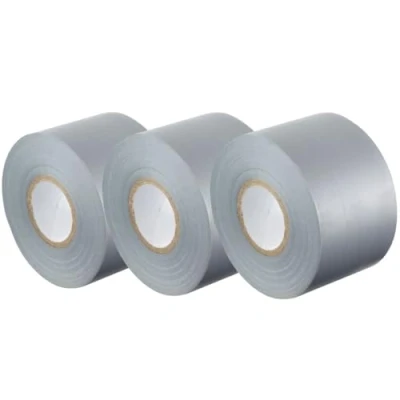 Abbildung von GOCABLETIES Isolierband Grau 50 mm x 33 m strapazierfähiges, selbstklebendes zum Schutz, Bündeln und Reparieren von Kabeln 3 Rollen