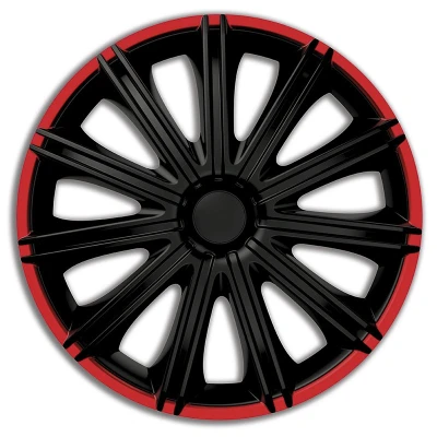 Abbildung von AutoStyle PP 5115BR Radblenden 15Zoll schwarz/rot