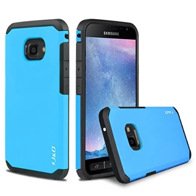 Abbildung von J&amp;D Kompatibel für Galaxy Xcover 4/Galaxy 4S Hülle, [ArmorBox] [Doppelschicht] [Heavy Duty Schutz] Hybrid Stoßfest Schutzhülle Samsung 4, Violett