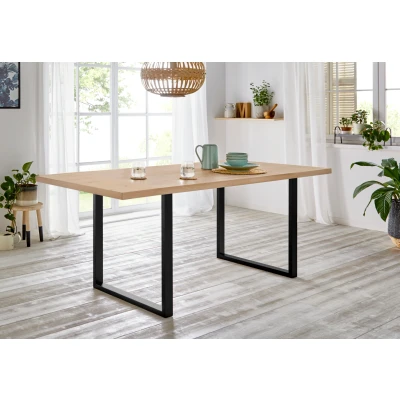 Abbildung von FORTE TABLES Tisch nicht ausziehbar, Holzwerkstoff, Weiß, 160 x 74.7 90 cm
