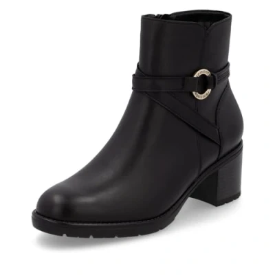 Abbildung von Remonte Damen Chelsea Boots D2A73, Frauen Stiefeletten,lose Einlage,uebergangsstiefel,lederstiefel,Stiefel,Bootee,Booties,schwarz (00),39 EU