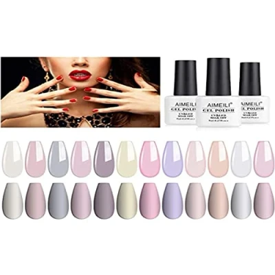 Abbildung von AIMEILI Gel Nagellack UV LED Gellack Farben Set 12 pcs 8ml Soak Off Nägel Farbgel Kit 3