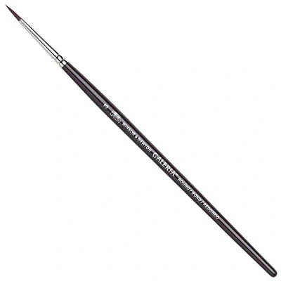 Abbildung von Winsor &amp; Newton 5734003 Galeria Acrylpinsel, aus Synthetikfasern, ideale Kontrolle für dickere Farbaufträge, kurzer Stiel, Rundpinsel Nr. 3, 2 mm