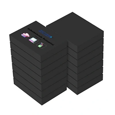 Abbildung von ZCZN 14 Blöcke Haftnotizen schwarz, kleine Klebezettel 51 x 38 mm, Sticky Notes 100 Blatt pro Block für Schule, Zuhause, Büro