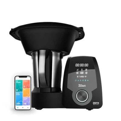 Abbildung von Zilan ONYX Thermo Roboter Multifunktions Küchenmaschine mit WLAN, 30 Funktionen, digitales LED Display, eingebaute Waage, 3.3L, 1700W