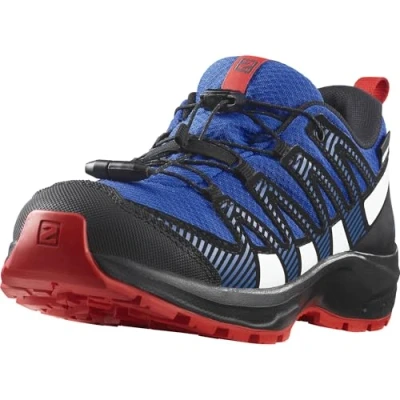 Abbildung von Salomon XA PRO V8 CSWP Unisex Hikingschuh für Kinder, Größe: 33, Lapis blue/black/fiery red Textil/synthetik