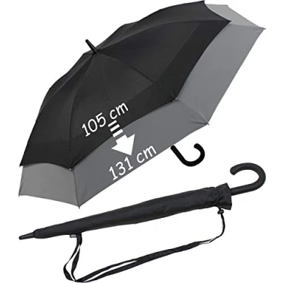Abbildung von iX brella expandierender Stockschirm mit Automatik Move to XXL schwarz reflektierend