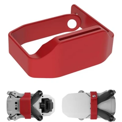 Abbildung von Drohnen Propeller Halterung, 1 Set, kompatibel mit DJI Mini 2, 2 SE, Mavic Mini, in Rot, Silikon, Rotorblätter Schutz Drohne, Propellerhalter Transport, Drone Prop Holder