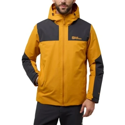 Abbildung von Jack Wolfskin SPER Regenjacke / wasserabweisende Jacke, Herren, Größe: 3XL, Safflower