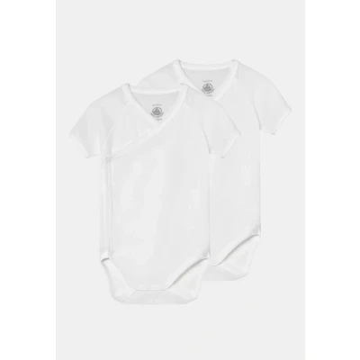 Abbildung von Petit Bateau Naiss 2 PACK Unisex Body für Kinder, Größe: 74/80, White