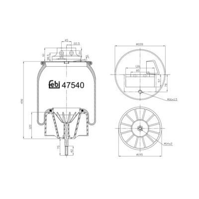Abbildung von FEBI BILSTEIN 47540 Federbalg, Luftfederung