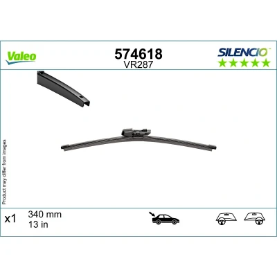 Abbildung von Scheibenwischer Valeo 574618 340mm hinten VOLKSWAGEN: Caddy V Kombi, Taigo