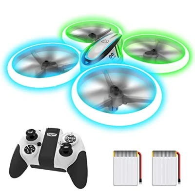 Abbildung von AVIALOGIC Q9s Drone Drohne für Kinder mit Höhehalten und Kopflosem Modus,RC Quadcopter Blauen &amp; Grünen Lichter 2 Akkus,Spielzeug Anfänger