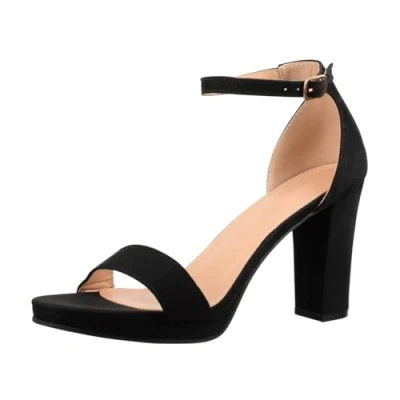 Abbildung von Elara Damen Pumps High Heels Chunkyrayan WW100 Black 36