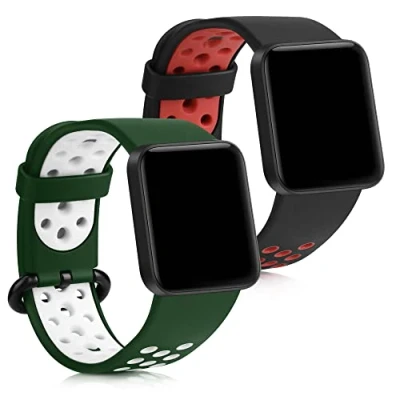 Abbildung von kwmobile 2x Sportarmband kompatibel mit Xiaomi Mi Watch Lite/Redmi Armband Fitnesstracker Band Set aus TPU Silikon