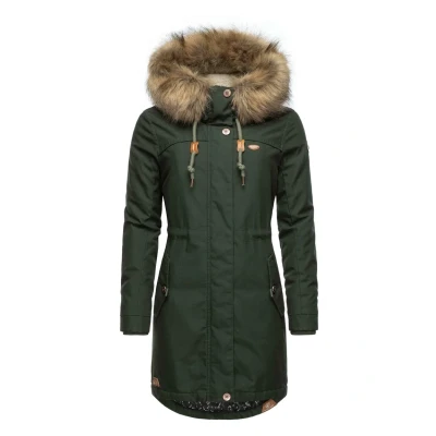 Abbildung von Ragwear Tawny Wintermantel, Damen, Größe: Small, Dark olive