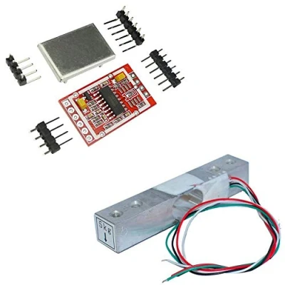 Abbildung von Aihasd 5KG Digitale Wägezelle Gewichtssensor Tragbar Elektronische Küchenwaage + HX711 AD Wägesensoren Wägemodul Metallschild Für Arduino