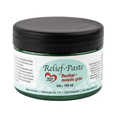 Abbildung von Ideen mit Herz Relief Paste flexibel 150ml (metallic grün)