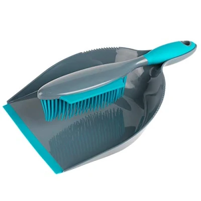 Abbildung von Beldray LA069351EU Pet Plus+ Schaufel und Besen Set Handkehrset mit Gummiborsten Schaberkante, Kehrschaufel Gummilippe, Erfassen mühelos Staub, Tierhaare &amp; Schmutz, Kompakt Lagerung