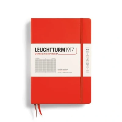 Abbildung von LEUCHTTURM1917 369786 Notizbuch Medium (A5), Hardcover, 251 nummerierte Seiten, Lobster, kariert
