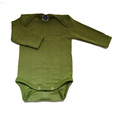Abbildung von Cosilana, Baby Body Langarm, 70% Wolle, 30% Seide (Grün, 98 104)