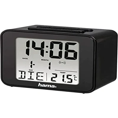 Abbildung von Hama Cube Digital Table Clock Schwarz rechteckig
