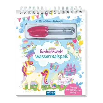 Abbildung von Trötsch Wassermalspaß mit Zauberstift Einhornwelt: Malblock nachfüllbarem Wassermalstift (Einhornwelt: Alles rund ums Einhorn)