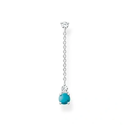 Abbildung von Thomas Sabo Einzel Ohrstecker türkiser Stein 925 Sterling Silber H2180 405 17