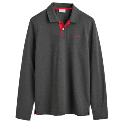 Abbildung von GANT Herren Reg Contrast Pique Rugger Polohemd, Antracit Melange, XL EU