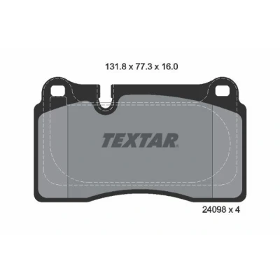 Abbildung von TEXTAR 2409803 Bremsbelagsatz für Verschleißwarnanzeiger vorbereitet SEAT: Leon III Hatchback, ST, ST Box Body / Estate