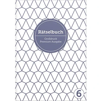 Abbildung von Deluxe Rätselbuch Band 6. XL in Premium Ausgabe für ältere Leute, Senioren, Erwachsene und Rentner im DIN A4 Format mit extra großer ... Kreuzwortraetsel Großdruck