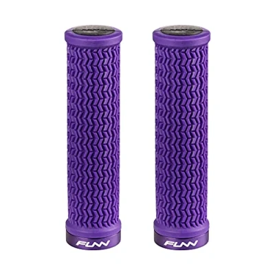 Abbildung von Funn Holeshot Mountainbike Griffe mit Einzelklemmung, Innendurchmesser von 22 mm, Griffenden aus gehärtetem Material (Violett)