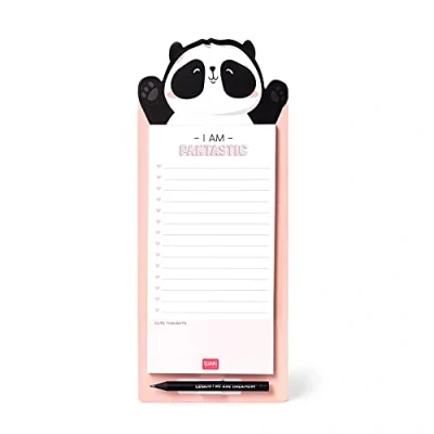 Abbildung von Legami Don&#039;t Forget Magnetischer Notizblock, 11 x 28 cm, Panda