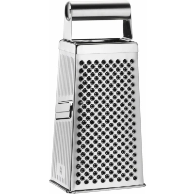 Abbildung von WMF Gourmet Vierkantreibe, 8 x 24 cm, Reibe Edelstahl, 4 Reibeflächen, ideal als Kartoffelreibe, Gemüsehobel, Cromargan, spülmaschinengeeignet
