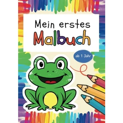 Abbildung von Mein erstes Malbuch ab 1 Jahr: Kritzelbuch für Kleinkinder Großes Ausmalbuch mit einfachen Motiven zum Ausmalen Förderung der Feinmotorik und Kreativität