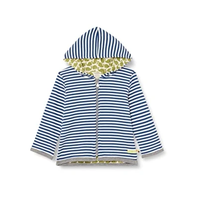 Abbildung von loud + proud Unisex Kinder Ringel, Gots Zertifiziert Wendejacke, Ultramarine, 98 104 EU