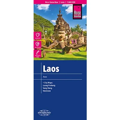 Abbildung von Reise Know How Landkarte Laos (1:600.000) mit Luang Prabang, Vang Vieng, Vientiane: world mapping project: reiß und wasserfest (world project)