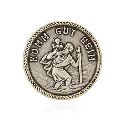 Abbildung von NKlaus Magnet Autoplakette 3D Christophorus Komm gut Heim 3cm Schutzpatron diamantiert 11421