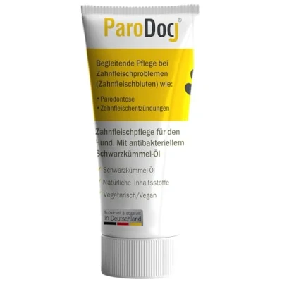 Abbildung von PARODOG® Zahnfleischpflege Gel für Hunde, 25ml, Zahncreme zur begleitenden Behandlung von Zahnfleischbluten, Parodontose &amp; Entzündungen