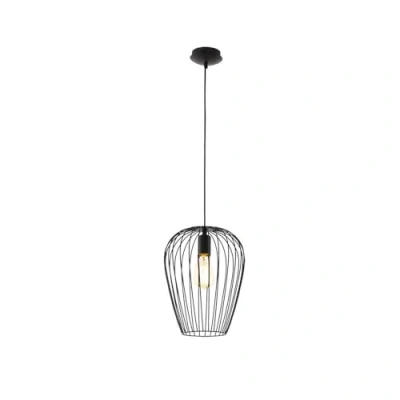 Abbildung von Eglo 49472 Hängeleuchte NEWTOWN Stahl schwarz E27 max.1X40W H:110cm Ø27,5cm dimmbar