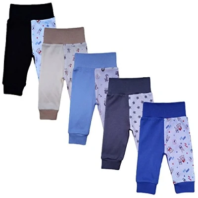 Abbildung von MEA Baby Unisex Hose aus 100% Baumwolle im 5er Pack/Pumphose. Babyhose für Jungen Mädchen, Schlupfhose (74, Jungen)