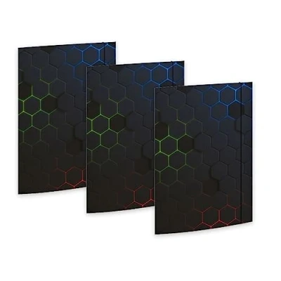 Abbildung von RNKVERLAG 46332 3 Sammelmappe Hexagon 240 x 330 mm, Stück, DIN A4, mit Gummizugverschluss