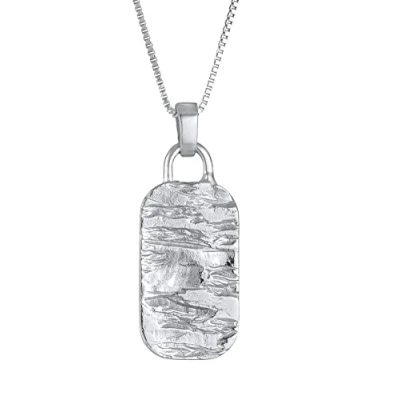 Abbildung von Kuzzoi Structured Military Plate Halskette, Herren, Größe: 55, Silber