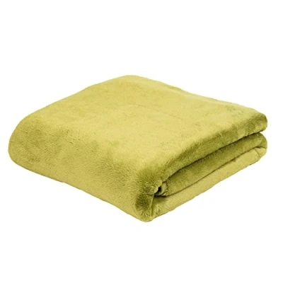 Abbildung von Gözze Premium Cashmere Feeling Wohn und Kuscheldecke, 500 g/m², 130 x 170 cm Limonengrün
