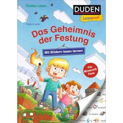 Abbildung von Duden Leseprofi Mit Bildern lesen lernen: Das Geheimnis der Festung: Kinderbuch zum Lesenlernen ab 4 Jahren. Für Minecraft Fans