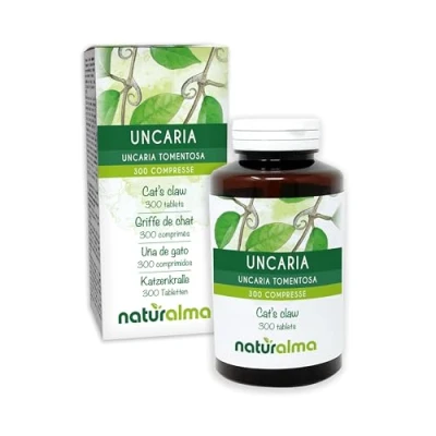 Abbildung von Katzenkralle (Uncaria tomentosa) Rinde Naturalma 150 g 300 Tabletten Nahrungsergänzungsmittel Natürlich und Vegan