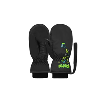 Abbildung von Reusch Baby Jungen Kids Fäustling Angenehm Warm Winddicht Skihandschuhe Alltagshandschuhe Schnee Schlittenfahren Babyhandschuhe Winter Handschuhe, 7700 Black, III